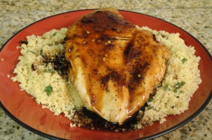 sweet chili lime chicken with cilantro lime couscous
