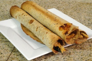 chicken and spinach taquitos